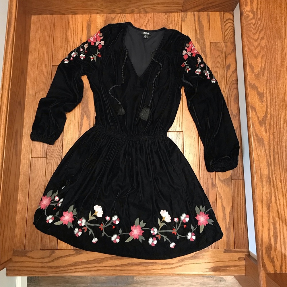 Floral Velvet Dress